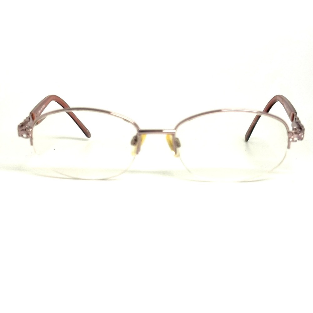 Sophia Loren Zyloware M259 Rose Gold Semi Rimless Oval Eyeglass Frames 54-18-135